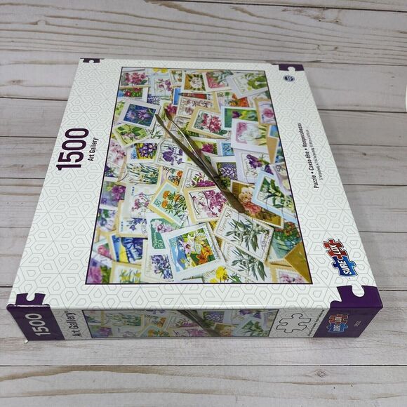 1500 Piece Jigsaw Puzzle Art Gallery Spring Stamp Collection NEW - Picture 8 of 8